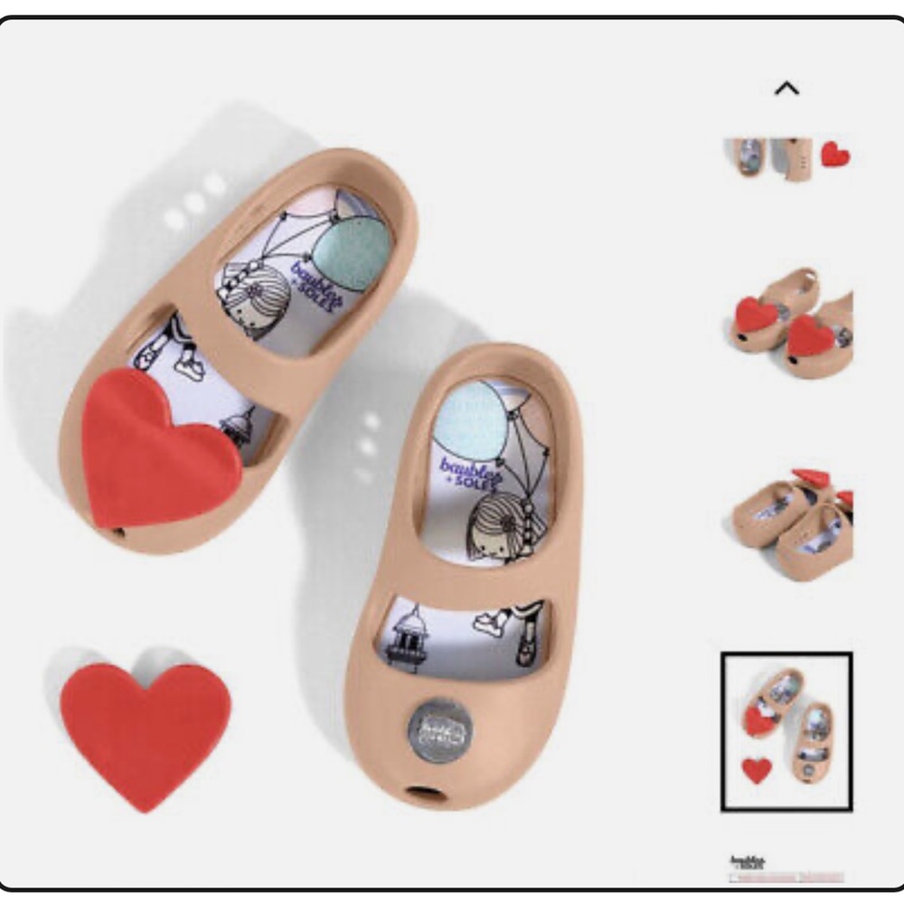 Baubles and Soles® Kaia Heart cute Kawaii Interchangeable Shoes Flat